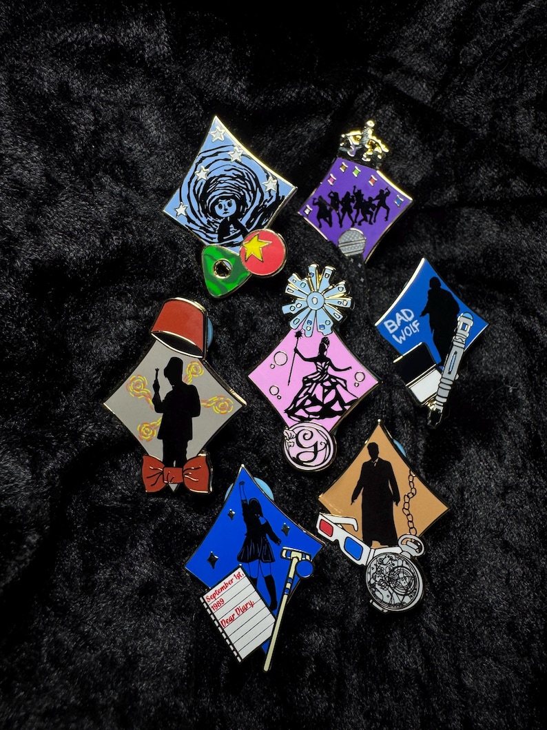 11th Doctor Hard Enamel Pin | Doctor Who Inspired Lapel Badge, Whovian Gift, Dr Who Enamel Pins, Cosplay Accessories, Time and Space Pins image 3
