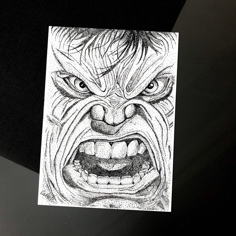HULK Dot Work Fan Art Film Print Disney s MARVEL Etsy hulk-dot-work-fan-art-film-print-disney-s-marvel-etsy