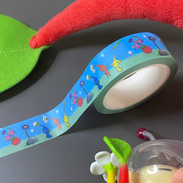 Pikmin Washi Tape | Pikmin Stationery, Gaming Art, Gamer Accessories, Gift For Gamers, Pikmin 4, Olimar, Nintendo Art, Gamecube Games