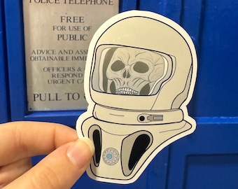 Vashta Nerada Glossy Sticker | Doctor Who, Whovian Gift, Nerd Laptop Sticker, Skeleton Astronaut, Tardis, Dr Who, 11th Doctor, River Song