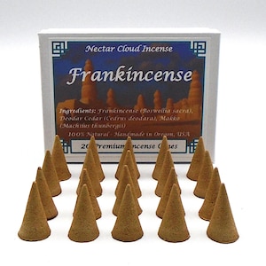 Frankincense Cedar Incense Cones: Natural Resin, Handmade