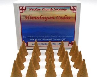 Conos de incienso de cedro del Himalaya, madera de cedro deodar natural