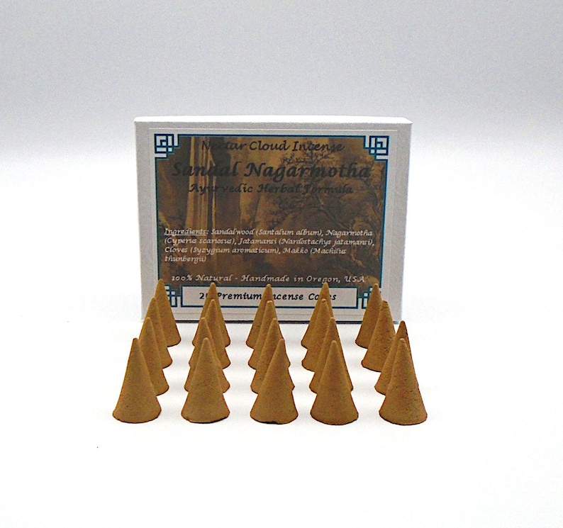 Ayurvedic herbal incense formula, all natural ingredients and handmade in the USA.