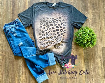Cute Leopard in The Jungle Mens T Shirts Graphic Funny Body Print Short T-Shirt Unisex Pullover Blouse