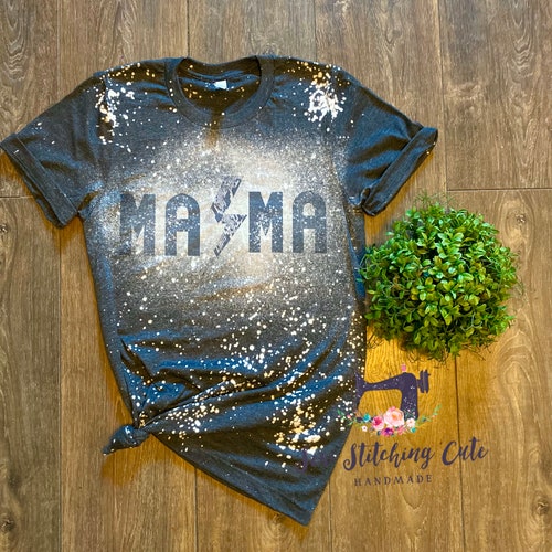 Mama / Snakeskin / Bleached Shirt /mom / Mom Shirt / Mama Etsy