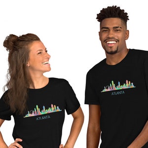 アトランタ ジョージア シャツ、アトランタ、ジョージア、ジョージアン、GA、ATL、ピーチ、かわいいシャツ、クール、カラフルなシャツ、ペイント、ユニセックス、男性、女性、スタイリッシュ