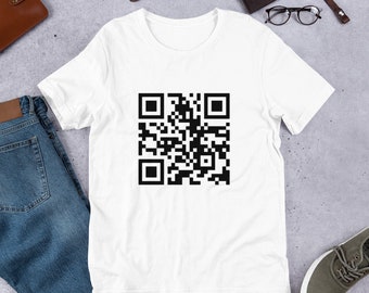 Personalized Custom QR Code shirt, personalized gift, custom gift, gift for friends, family, QR Code, technology, STEM, code, men, women