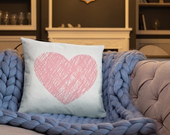 Heart Web Pillow, decoration, valentines day, heart, cute, sofa, couch, futon, pink, cute, gift, friends, family, men, women