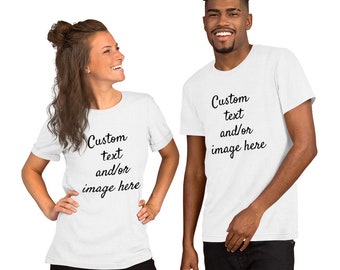 Personalized Custom T-shirt, personalized gift, custom shirt, custom image, unisex, men, women, personalized shirt, custom gift