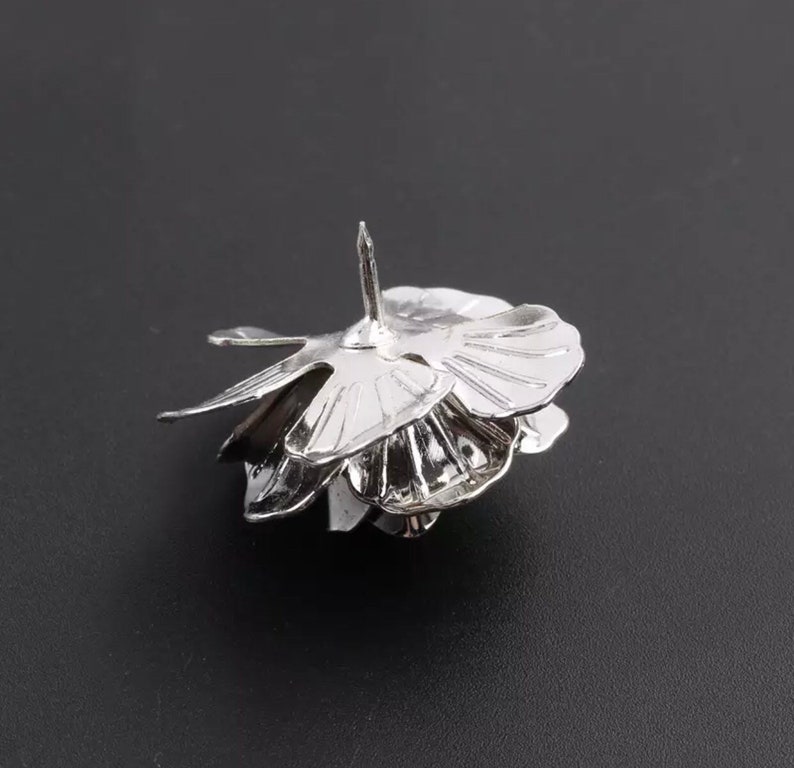 Silver Lapel Pin Enamel Pin Wedding Lapel Pin Flower - Etsy