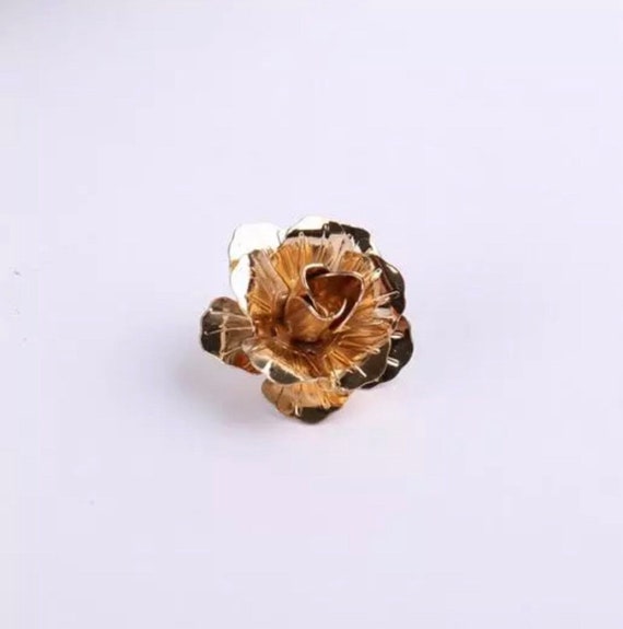 Gold Flower Lapel Pin Enamel Pin Wedding Lapel Pin Flower Etsy