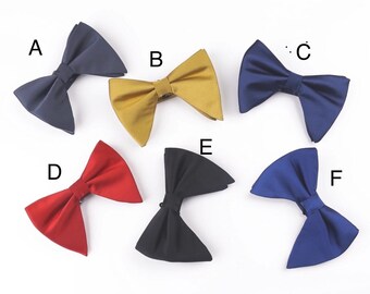 Mens Bow cravate mariage Pre Tied Bow Tie, groomsman Oversized Gift Bowtie, Large Bow Tie