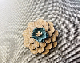 Wooden Lapel Pins Mens | Wood Groomsmen Style Boutonniere | Wedding Brooches Pin
