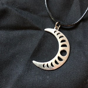 Moon phases necklace • matching earrings available • moon lover gift •