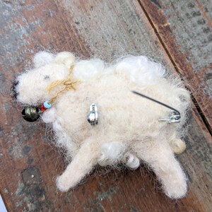 Handmade Felted Sheep Pin | Lightweight Farm Brooch - Etsy