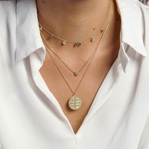 Greek Medallion Necklace, Coin Necklace Silver, Rose Gold Coin Necklace, Medallion Necklace, Gold Pendant Necklace, Layered Necklace