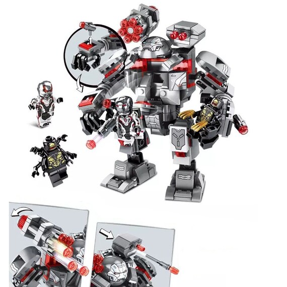 Marvel Avengers Endgame Big Custom War Machine 4 Mini Figures