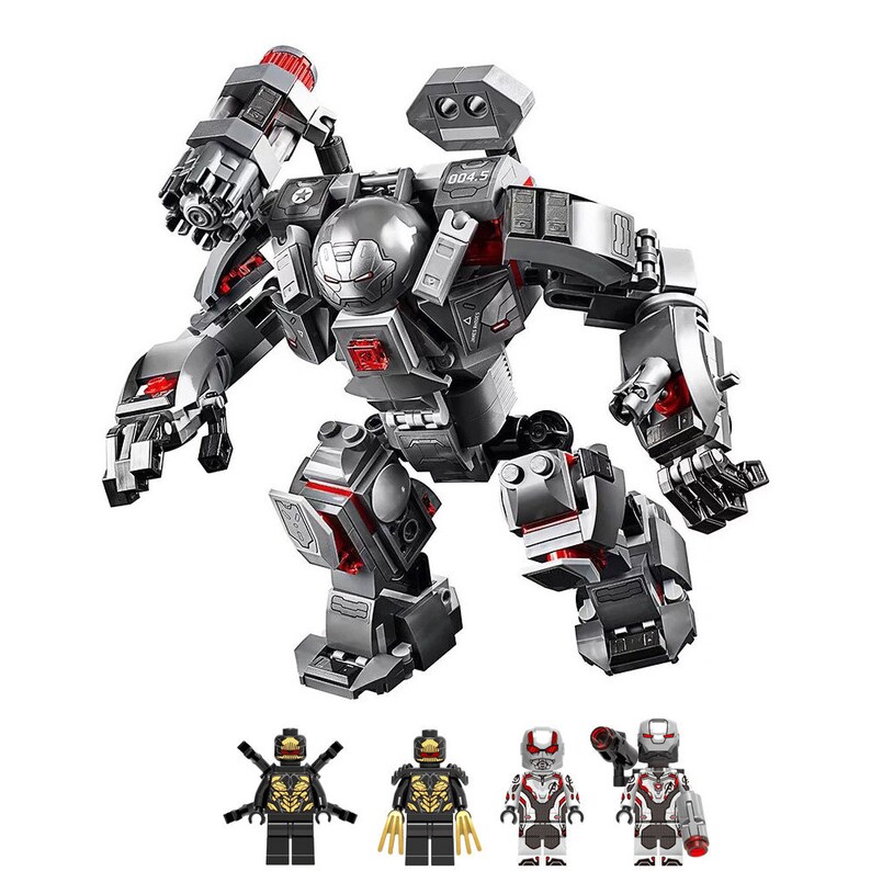 Marvel Avengers Endgame Big Custom War Machine 4 Mini Figures