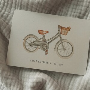 Carte de naissance/anniversaire enfant (impression d'art aquarelle)