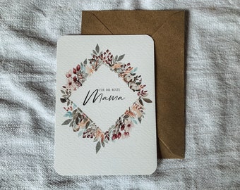 Carte aquarelle pour la fête des mères