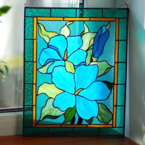 Stained Glass Window Panel Etsy