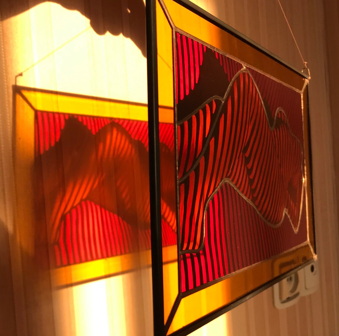 Stained Glass Girl Woman Custom Stained Glass Suncatcher Etsy