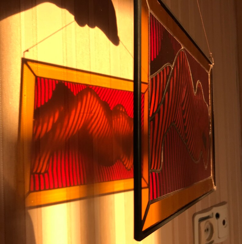 Original Stained Glass Overlay WindowsFramed Stained Glass Etsy