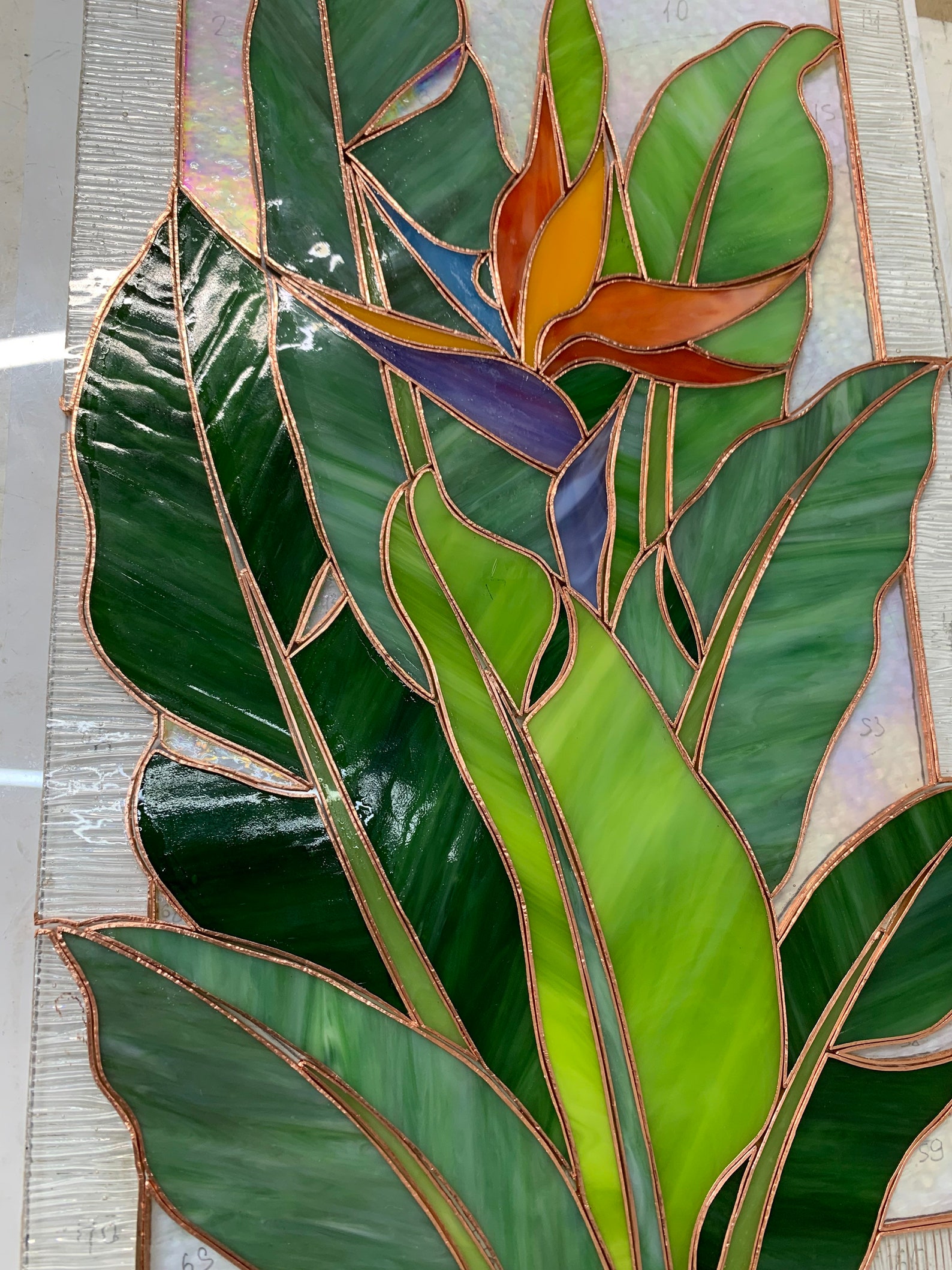 Handmade Bird of Paradise Window Hanging 11x16.5 In, Hand-cut Stained ...