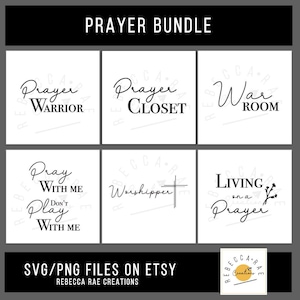 Paquetes de oración SVG versículo bíblico Orar paquete svg viviendo en un signo de oración svg bíblico svg sala de guerra svg escritura png guerrero de oración svg orando
