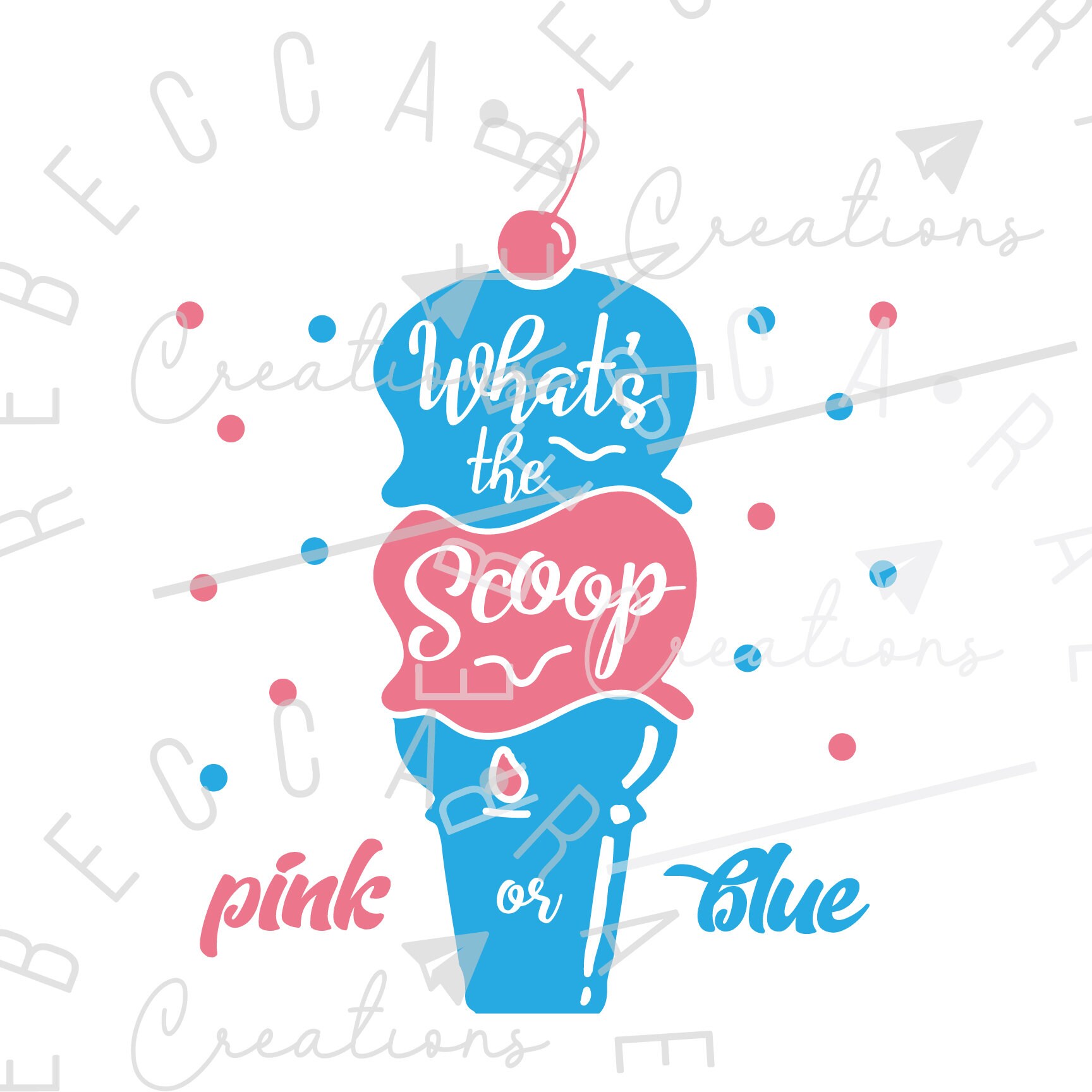What's the Scoop Svg File for Cricut Gender Reveal Svg Etsy