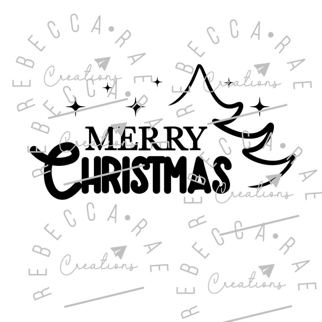 Merry Christmas Tree Sparkle Svg Christmas Svg Christmas Tree Etsy
