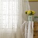 Custom Curtain White Yarn Embroidered Floral Linen Curtain Panel Any Size Translucen Living Room Bedroom Shelters The Sun 