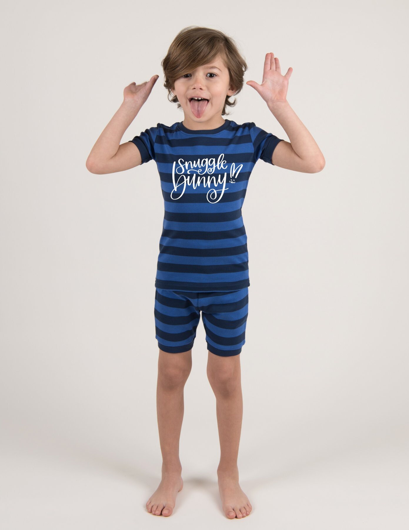 Snuggle Bunny Striped Shorts Easter Pajamas toddler easter Etsy