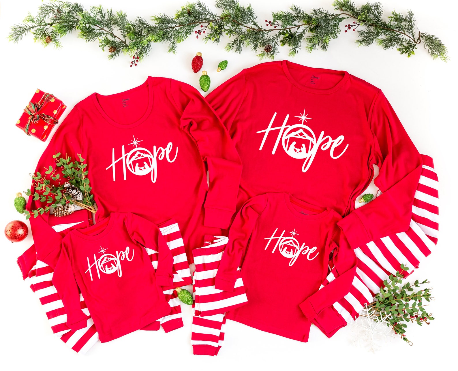 Hope Nativity Matching Family Christmas Pajamas Religious Etsy