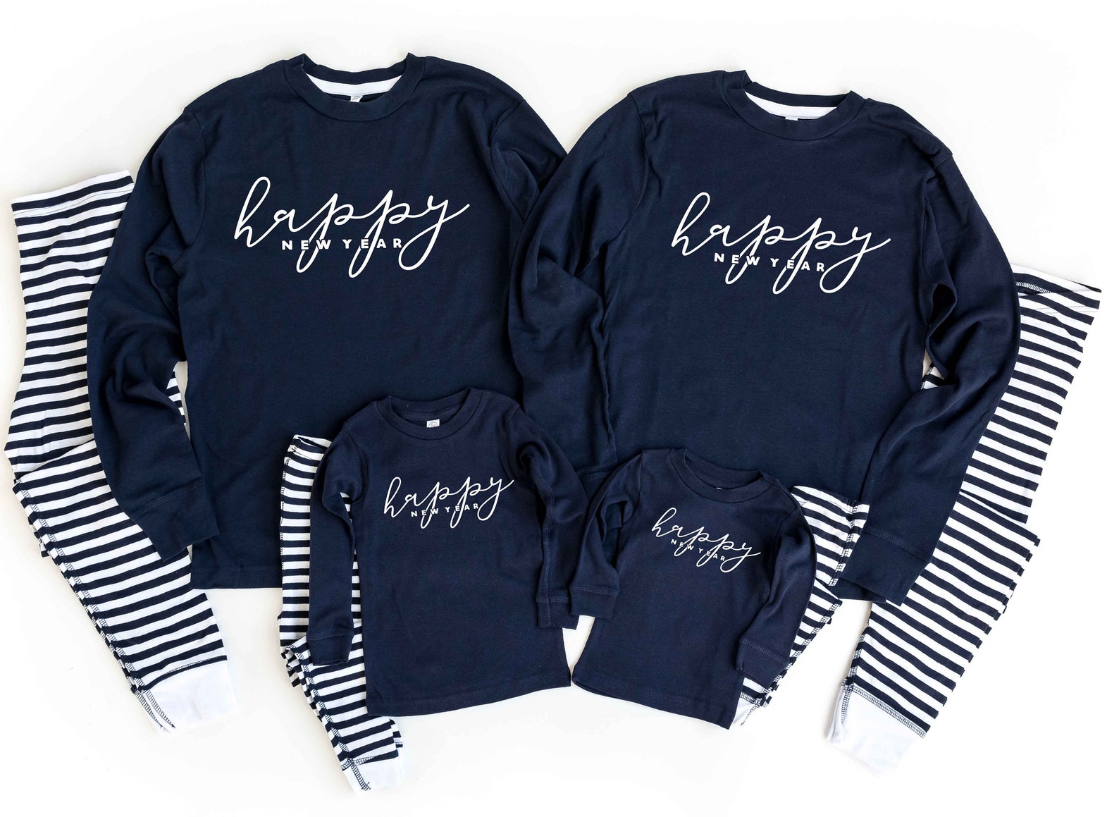 Happy New Year Family Matching Pajamas kids new years pjs Etsy