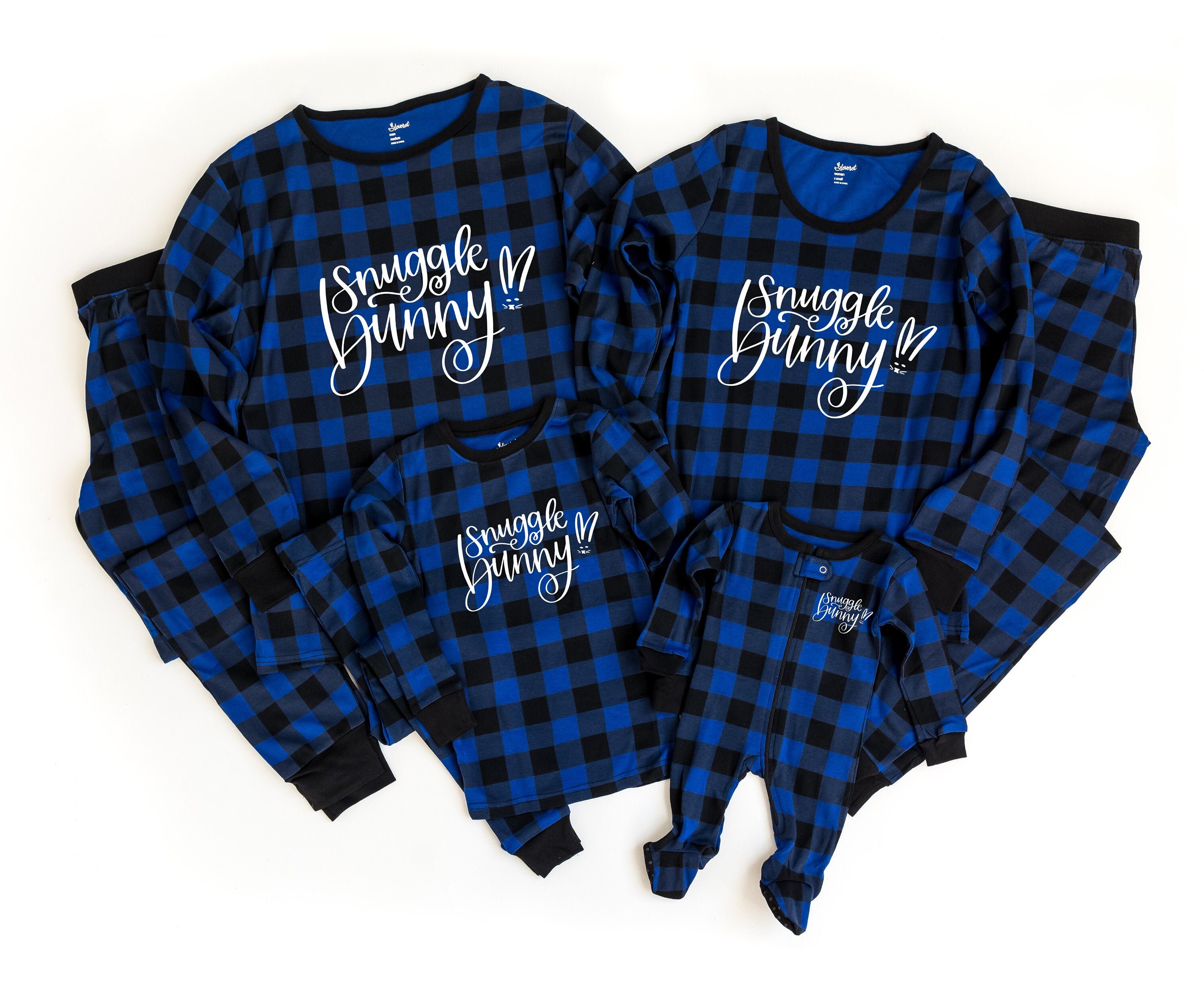 Blue matching pajamas sale