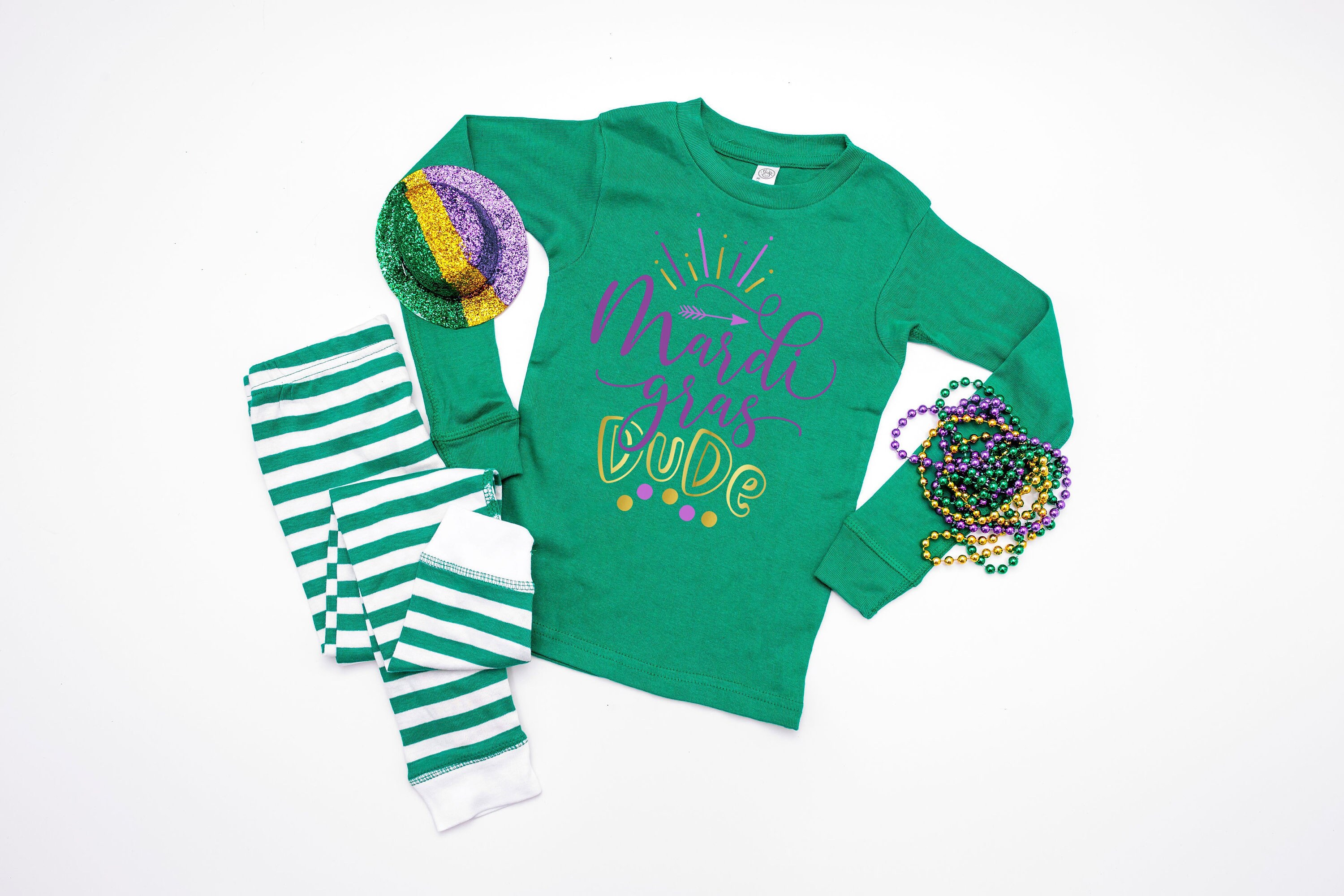 mardi gras baby pajamas