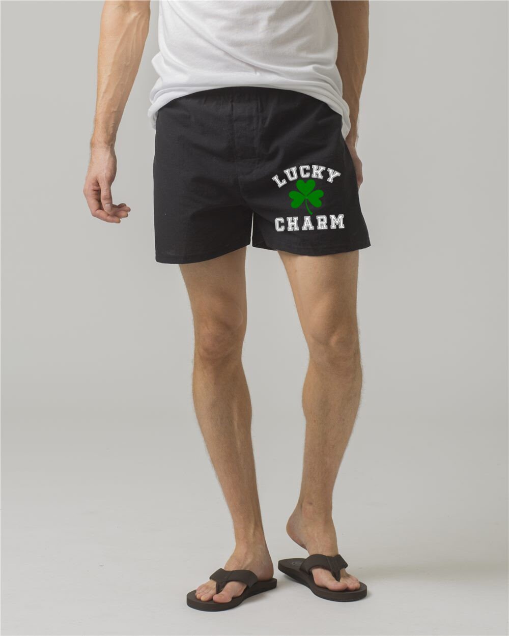 Lucky Charm Naughty Men's St Patty's Day Cotton Boxer - Etsy