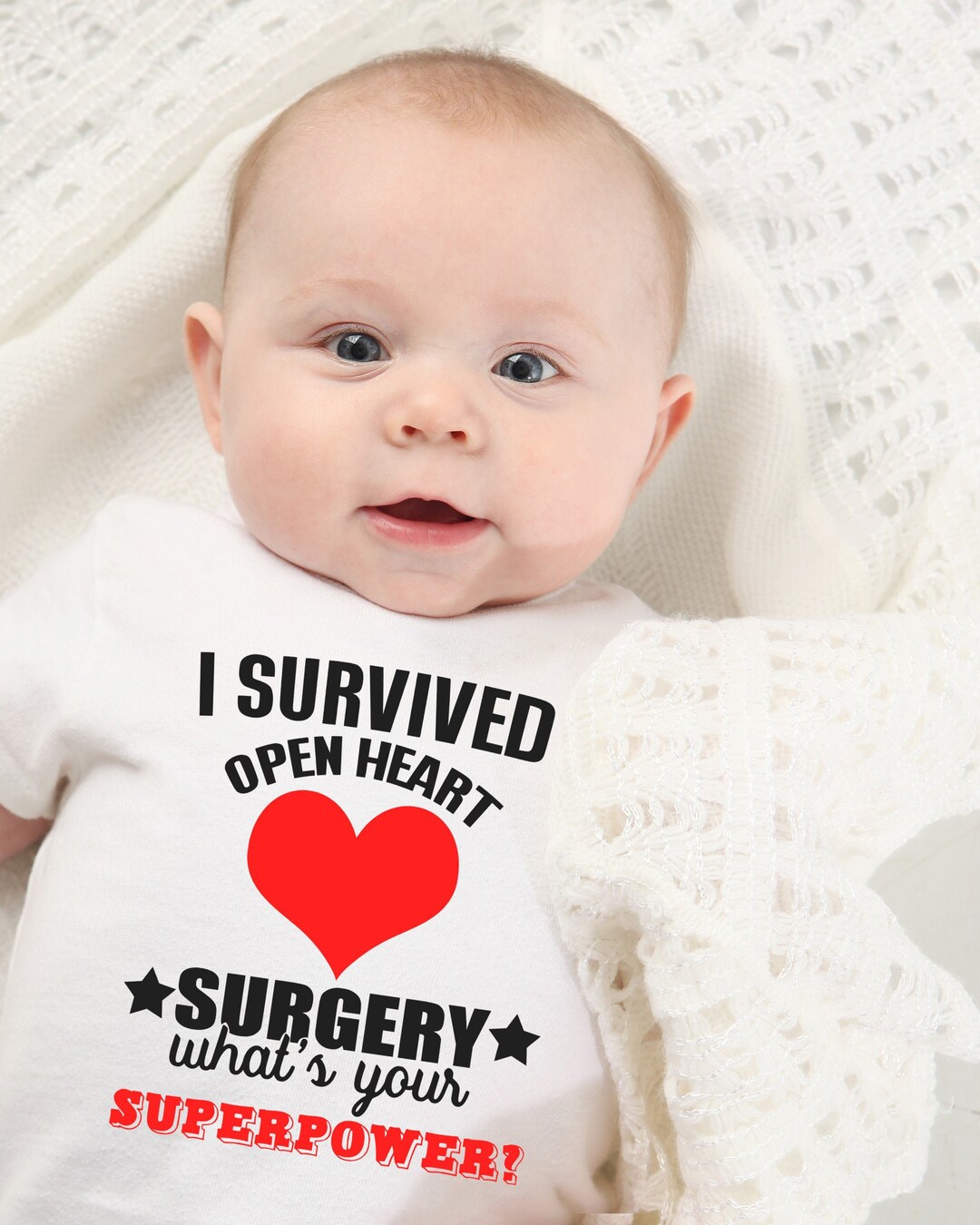 I Survived Open Heart Surgery Infant or Youth Shirt or Bodysuit CHD