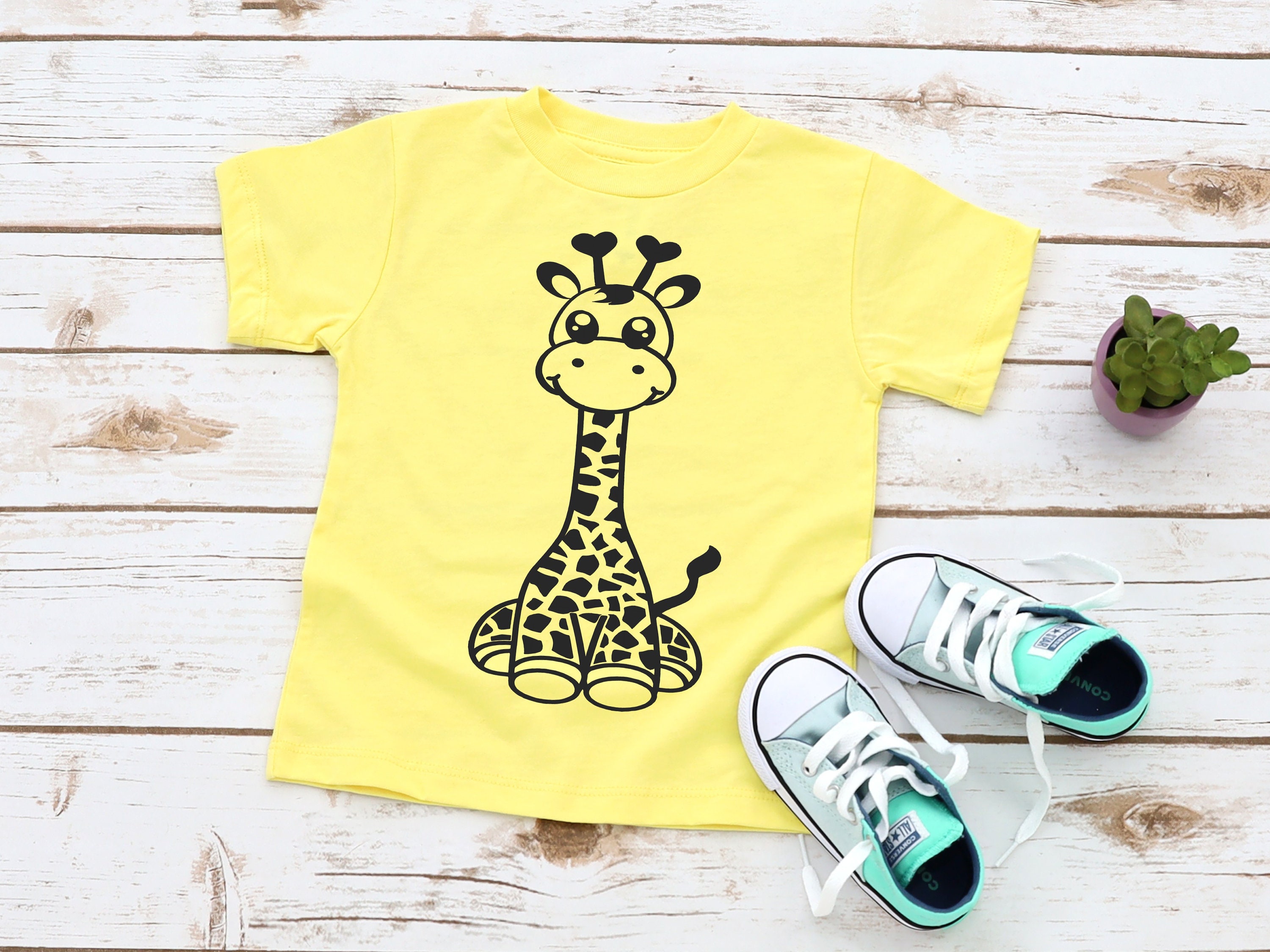 Giraffe Toddler or Kids Shirt Cute Toddler Shirt Giraffe Etsy