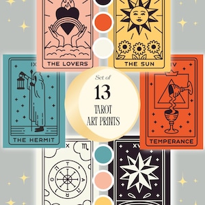 TAROT MAJOR ARCANA Gallery Wall Art Prints Set of 13