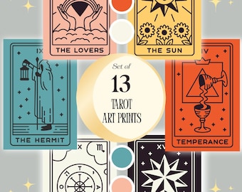 TAROT MAJOR ARCANA Gallery Wall Art Prints Set of 13