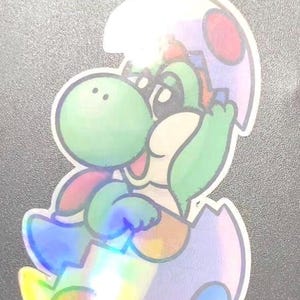 Cute Yoshi sticker holo and waterproof