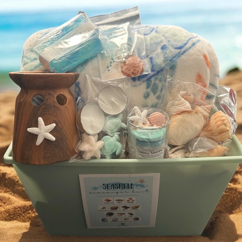 Collaspible Beach Basket Set - Duck Egg Blue