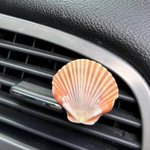 Seashell Car Vent Clip: Coconut Scented Beach Car Accessory