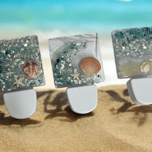 Beach nightlight seashell light, beach decor, beach  gift, condo decor nightlight