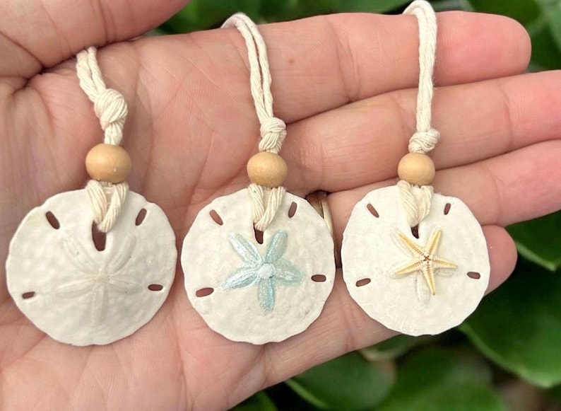 Sanddollar Legend Car Charm: Coastal Beach Scented Car Accessory,Beach decor seashell charm image 1