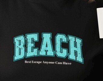 Beach Sweatshirt, spring break shirt,ocean shirt gift for her,beach word sweatshirt