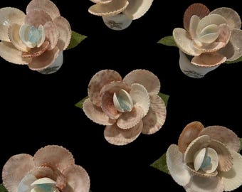 Seashell flower, seashell art , beach decor, coastal decor, seashell gift