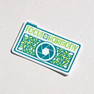 Vinyl Sticker - Camera &quot;Focus on Harmony&quot;